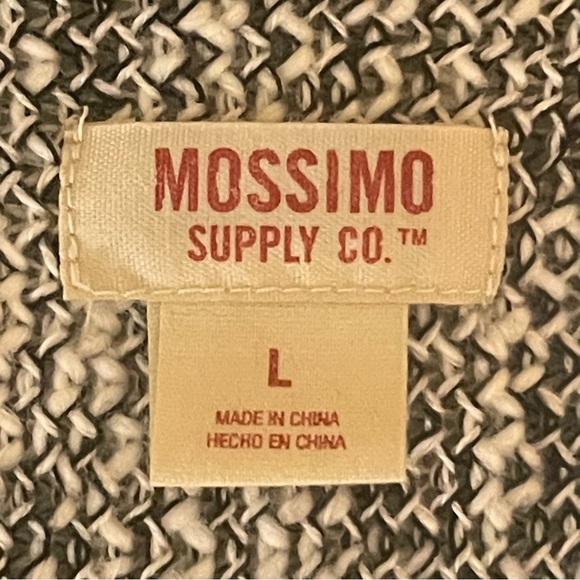 Mossimo Gray Black Marled Knit Sleeveless Waterfall Vest Size Large - Picture 4 of 6